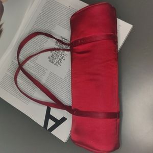 Mini Barrel Satin Red Bag